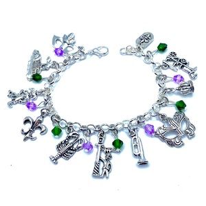 Mardi Gras Charm Bracelet